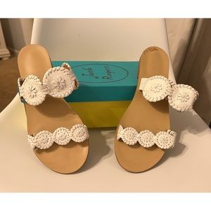 Jack Rogers Lauren white sandals